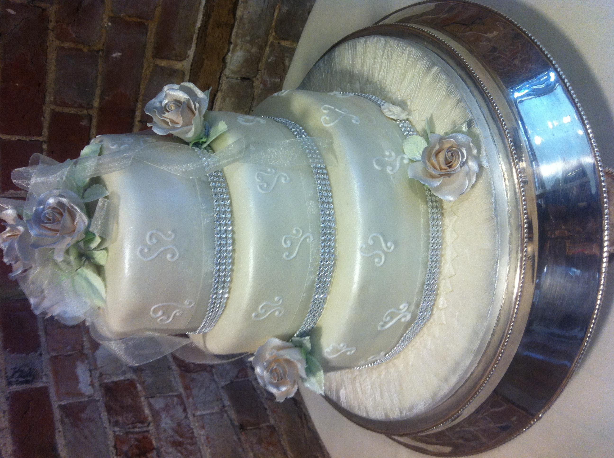 Diamante Ribbon  Cake